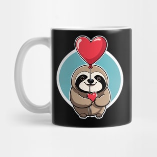 Sloth Heart Balloon - Valentines Day Mug